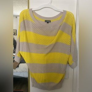 Express Yellow and Grey Top - XS